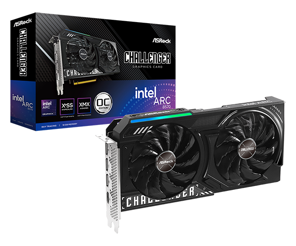 ASRock Intel Arc B570 Challenger 10GB OC graphics card
