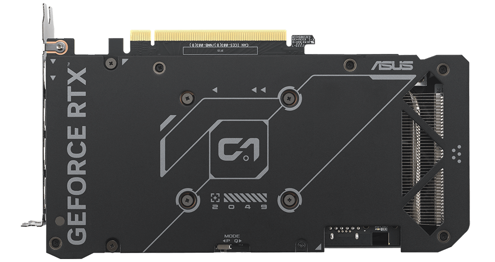 ASUS Dual GeForce RTX 4070 SUPER EVO protective backplate and ventilation