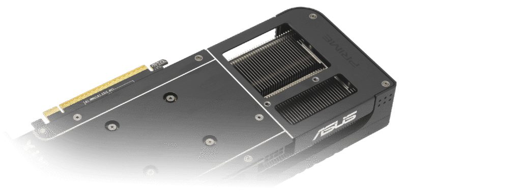 ASUS Prime GeForce RTX 5060 vented backplate cooling design