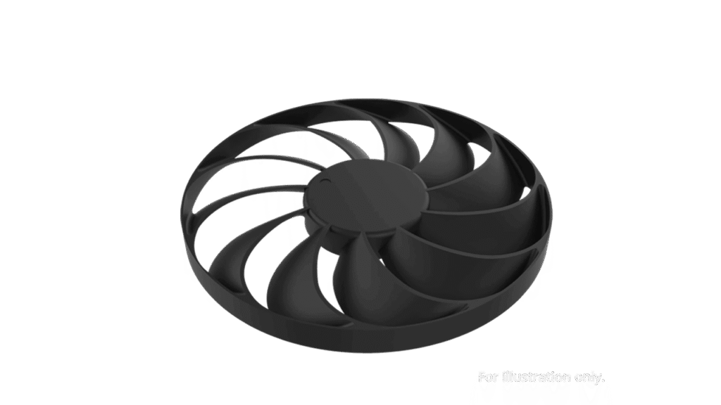 ASUS illustration of the Prime Radeon RX 9070 XT fan and 0dB cooling technology